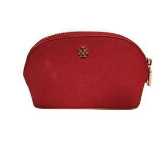 Tory Burch Robinson Small Makeup Bag in Brilliant Red 6 x 4